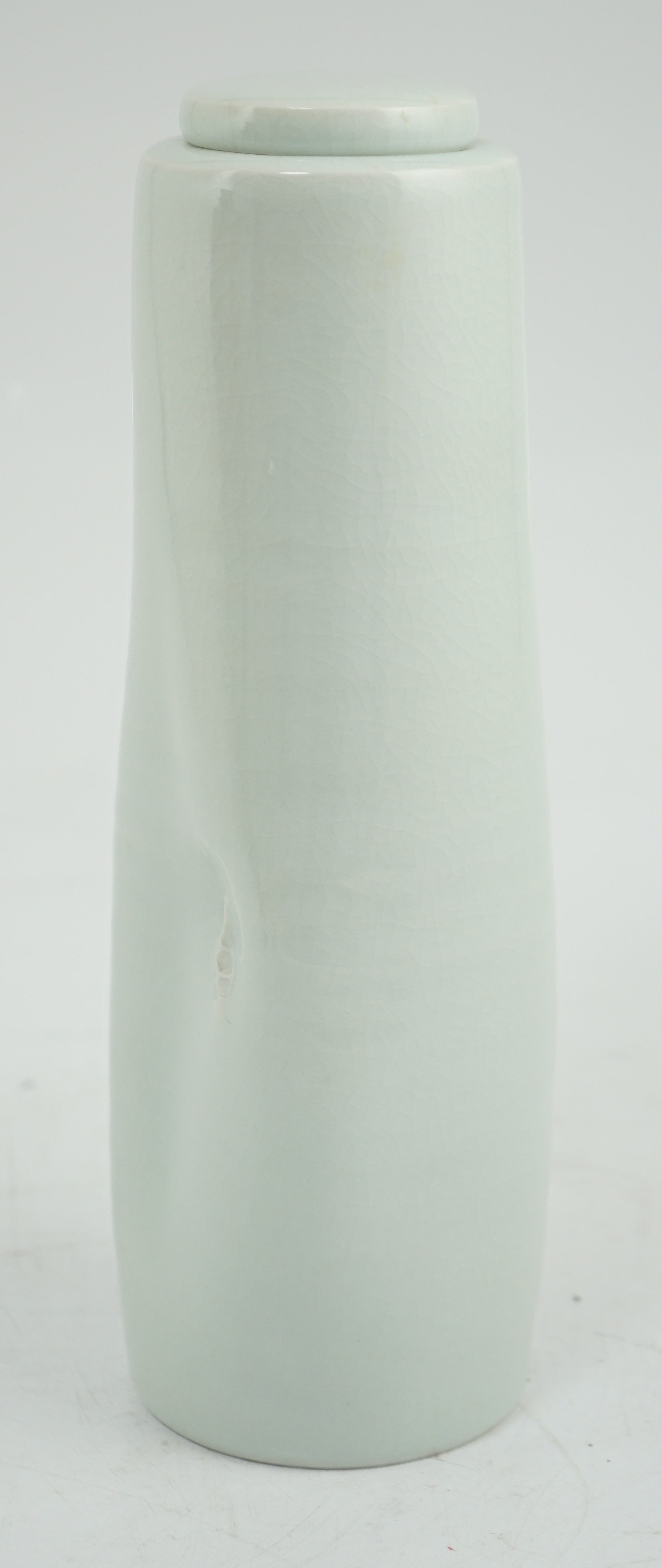 Edmund de Waal (b.1964), a tall, dimpled porcelain jar and cover, 1993